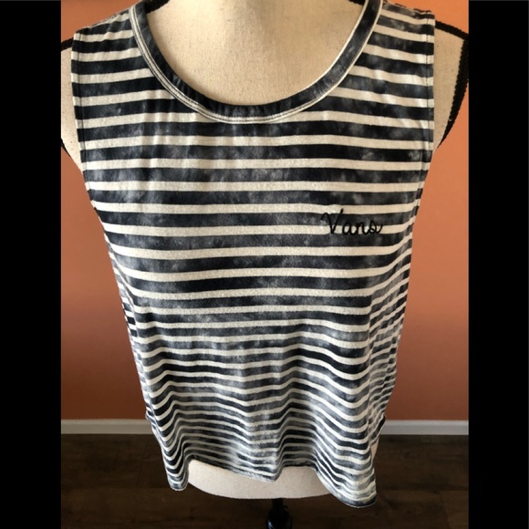 VAN’S industrial blue and white striped loose tank top - Picture 3 of 10